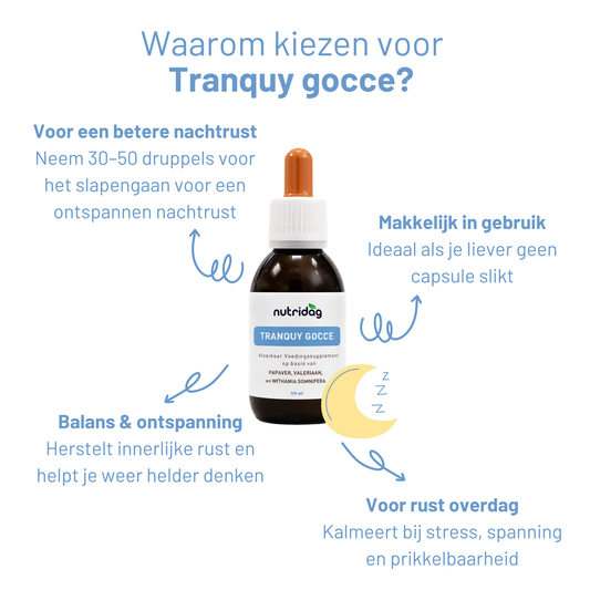 Tranquy Gocce – Vloeibare formule voor ontspanning & nachtrust