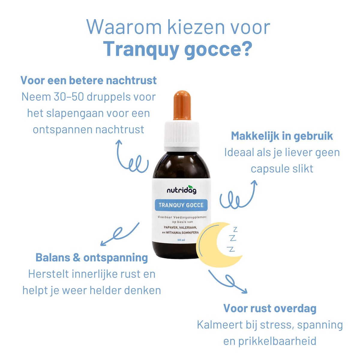 Tranquy Gocce – Vloeibare formule voor ontspanning & nachtrust
