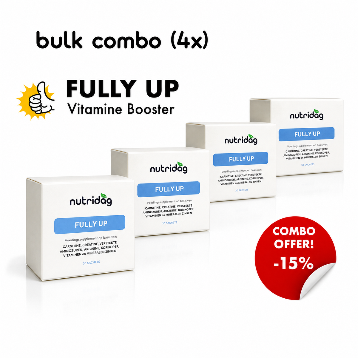 Fully up voordeelbundel - 4x vitaminebooster voor extra energie