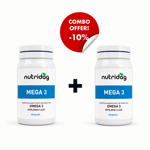 Mega 3 combo -  2x hoogzuivere Omega 3 (80%)